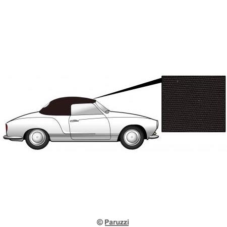 afbeelding Cabrio kap canvas bruin met plastic achterruit. Karmann Ghia t/m 67 (ch 147 610 909)