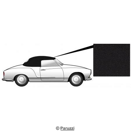 afbeelding Cabriolet kap canvas zwart (gebruik het originele glas) Karmann Ghia 1968 (ch 147 431 008) en later