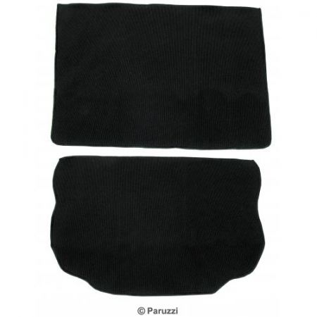 afbeelding Geribbeld bouclé koffer tapijtset 2-delig zwart Kever 1302