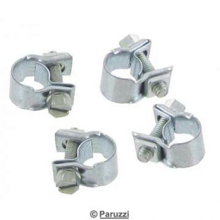 Mini slangklemmen (4 stuks) Klembereik: 14-15 mm Breedte: 10 mm Sleutelmaat: 6 mm