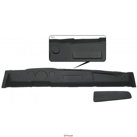 afbeelding Dashboard voorzijde inclusief dashboardkastje zwart. Karmann Ghia 8/67 t/m 7/71