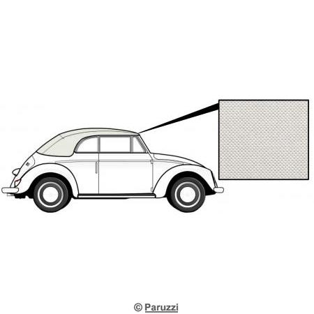 afbeelding Cabrio kap vinyl wit. Kever 8/62 t/m 66 (ch 157 250 032)