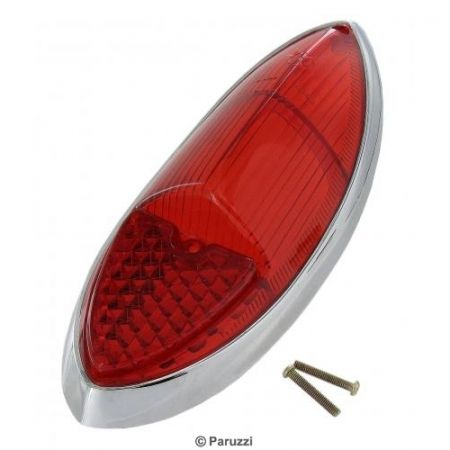 Achterlicht lens rood/rood B-kwaliteit (per stuk) Karmann Ghia (EUR) 8/1959 t/m 7/1966 Karmann Ghia (USA) 8/1959 t/m 7/1969