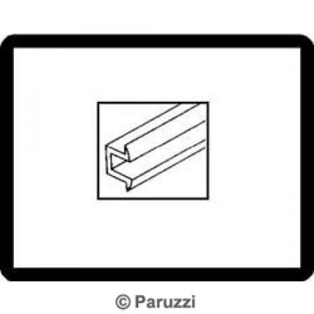 Standaard pop-out rubber tussen zijruit en frame (per stuk). Bus t/m 7/67