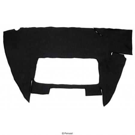 afbeelding Geribbeld bouclé koffer tapijt uit één stuk zwart Kever 8/1955 t/m 7/1960