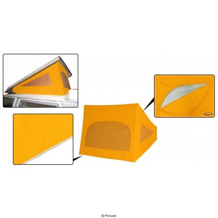 Westfalia hefdak tentdoek 3 ramen geel. Bus 8/67 t/m 7/74 (voorkant scharnierend)