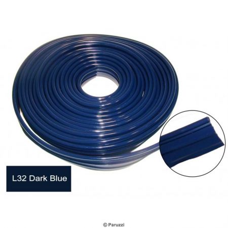 Spatbordbies op de rol (760 cm) donker blauw L32. Kever. Kubel