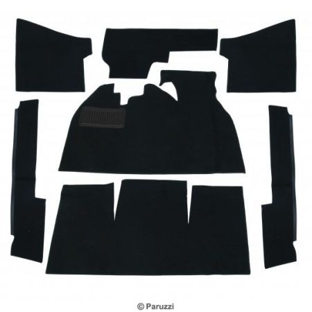 afbeelding Bouclé interieur tapijtset 7-delig zwart Kever sedan LHD 1302