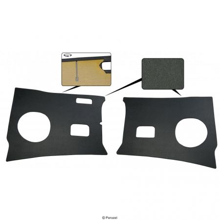 Schopborden zwart (vinyl bekleed) (per paar) Bus 1964 (ch 1285160) t/m 7/1967 (LHD)
