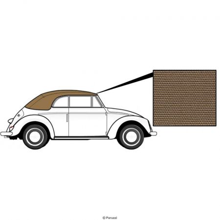 afbeelding Cabrio kap canvas beige. Kever tot en met 7/1957