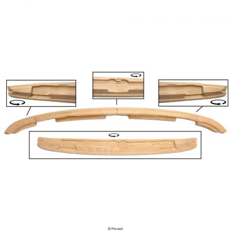 afbeelding Massief houten kapframe voorbalk Karmann Ghia cabriolet t/m 1968 (VIN 149 431 007)