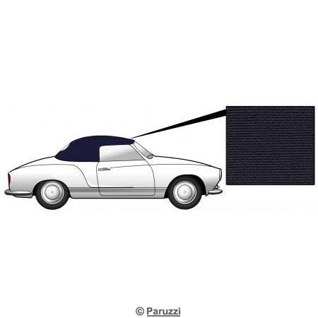 afbeelding Cabrio kap canvas blauw met plastic achterruit. Karmann Ghia t/m 67 (ch 147 610 909)