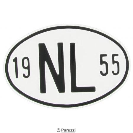 afbeelding Nationaliteits plaatje. NL 1955