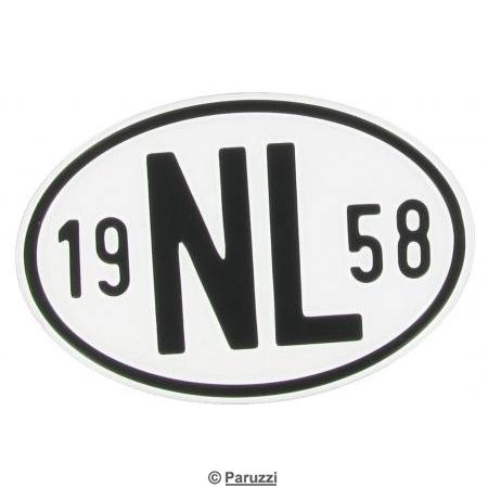 afbeelding Nationaliteits plaatje. NL 1958