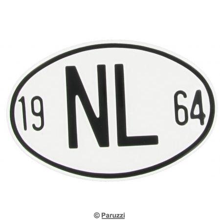 afbeelding Nationaliteits plaatje. NL 1964