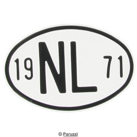 afbeelding Nationaliteits plaatje. NL 1971