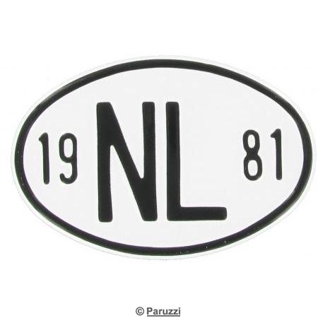 afbeelding Nationaliteits plaatje. NL 1981